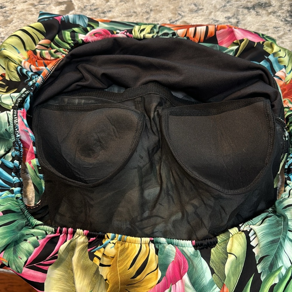 Swim Solutions Off Shoulder Tummy Control One Piece NWT 16 - Picture 10 of 12
